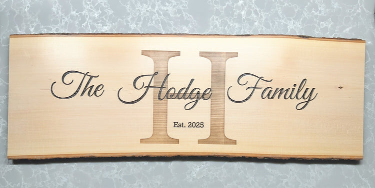 Custom Live Edge Signs