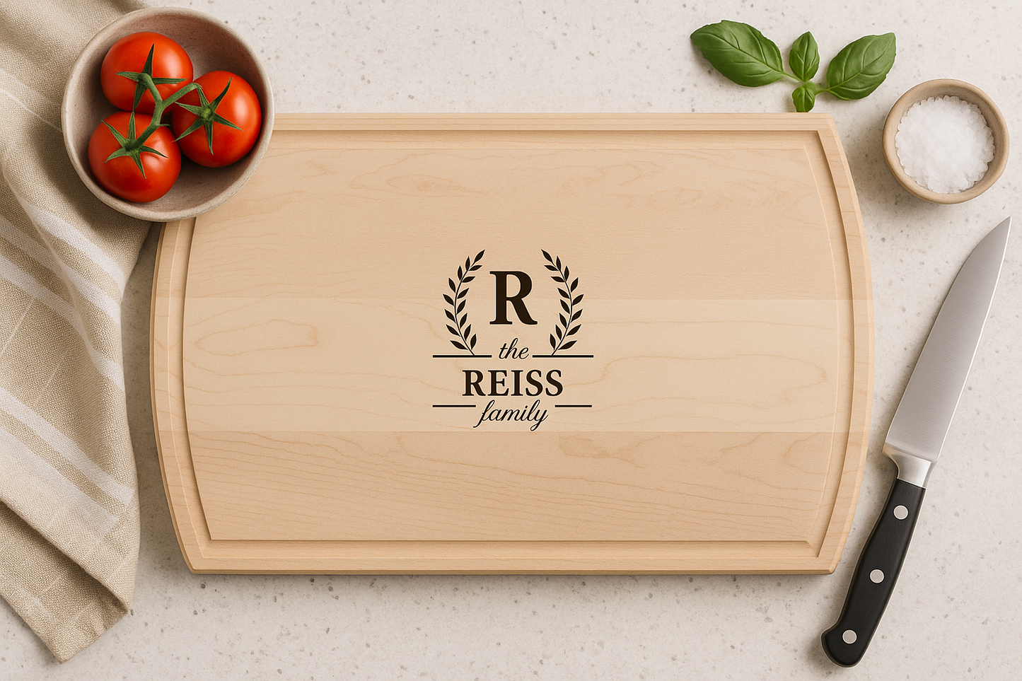 Large Cutting Board with Juice Groove