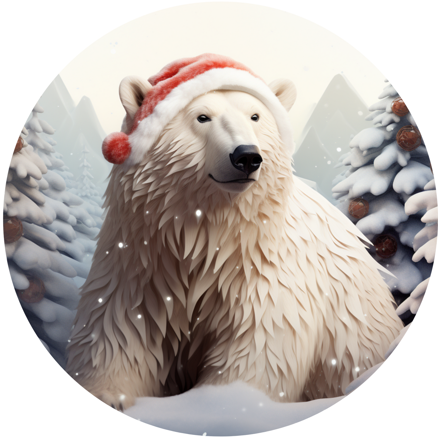 4" Round Ceramic Coaster - Holiday Theme