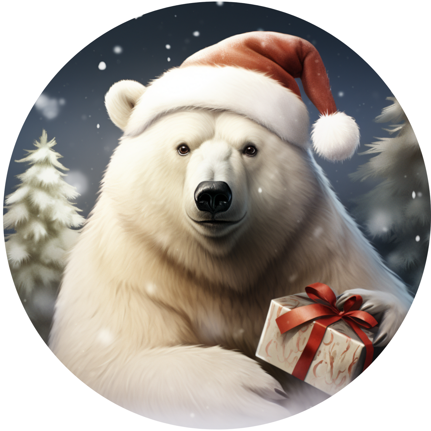 4" Round Ceramic Coaster - Holiday Theme