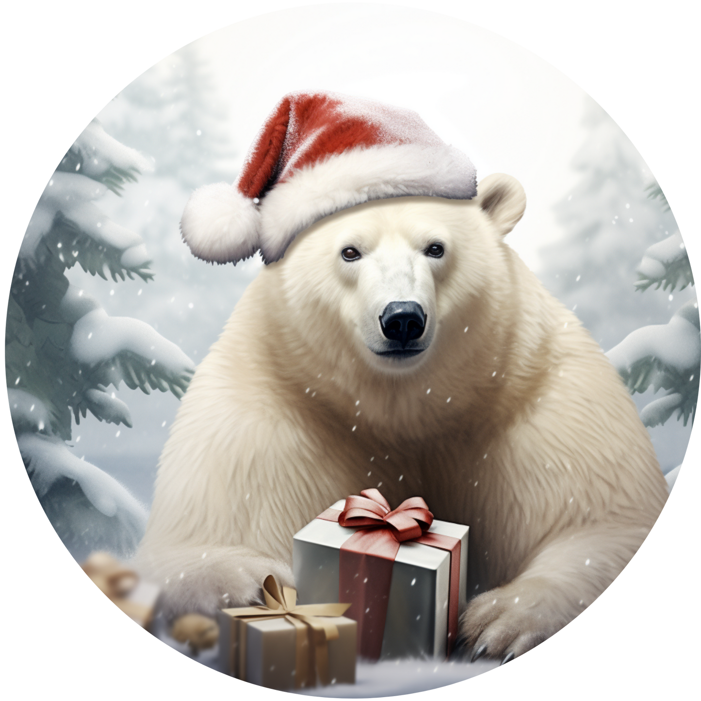 4" Round Ceramic Coaster - Holiday Theme