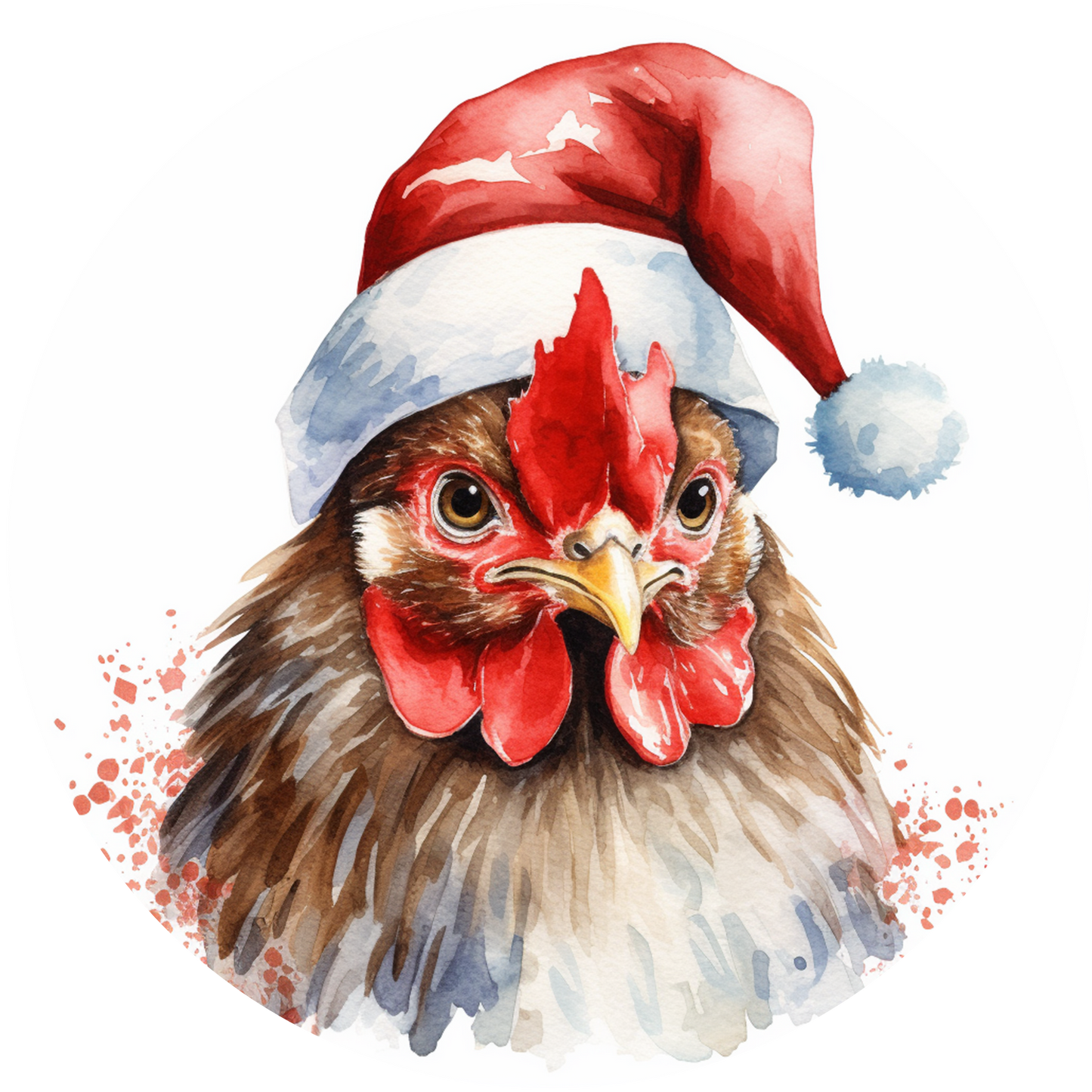4" Round Ceramic Coaster - Holiday Theme