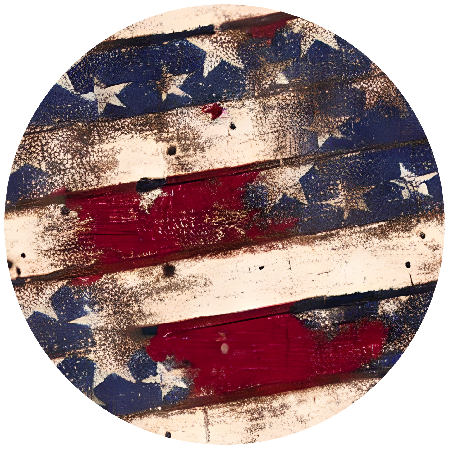 4" Round Ceramic Coaster - Rustic Theme