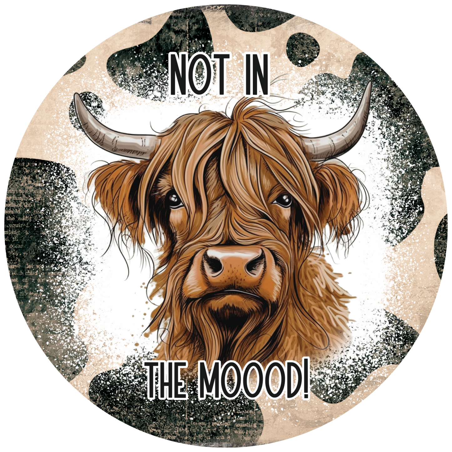 4" Round Ceramic Coaster - Rustic Theme