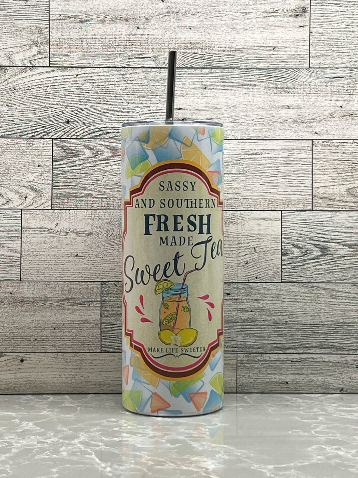 20oz Stainless Steel Tumbler "Sweet Tea"