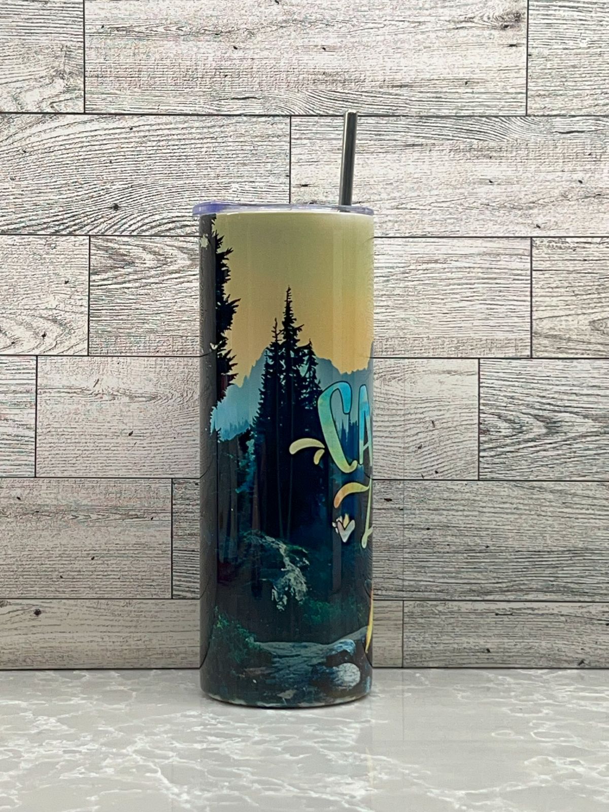 20oz Stainless Steel Tumbler "Camp Life"