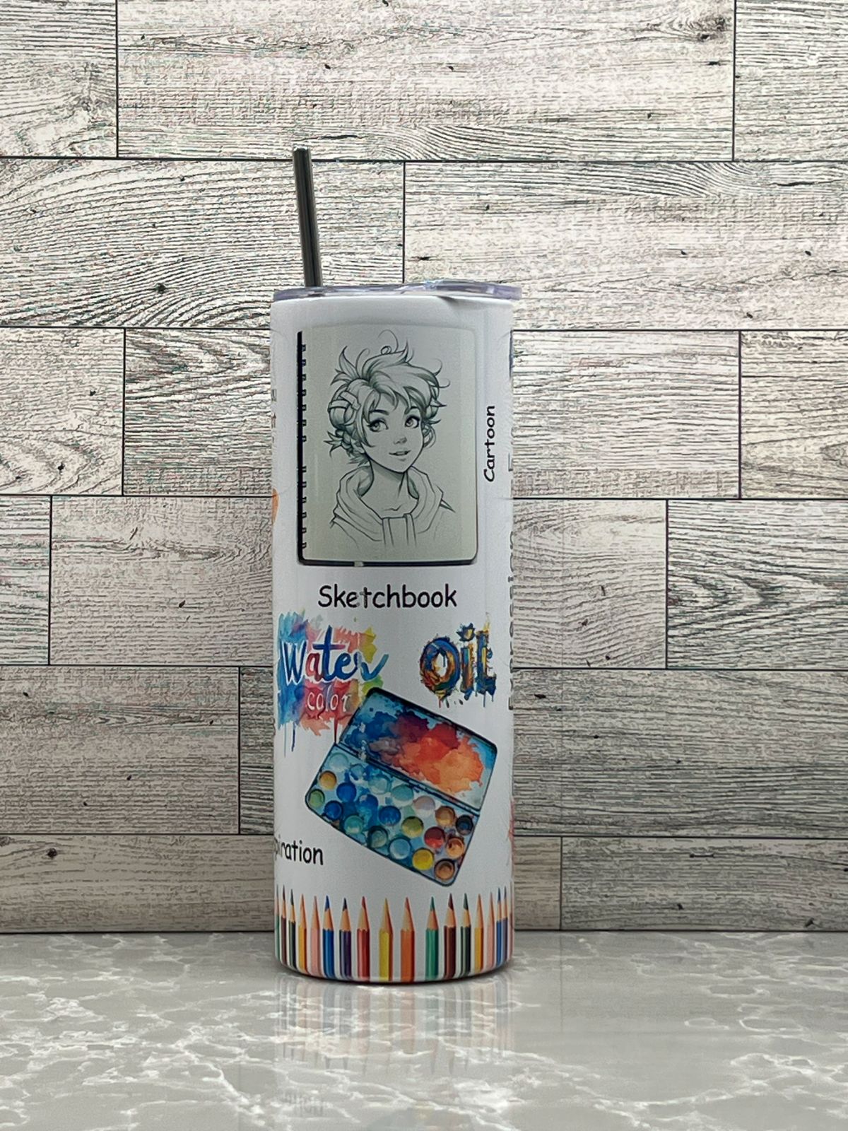 20oz Stainless Steel Tumbler "Art"