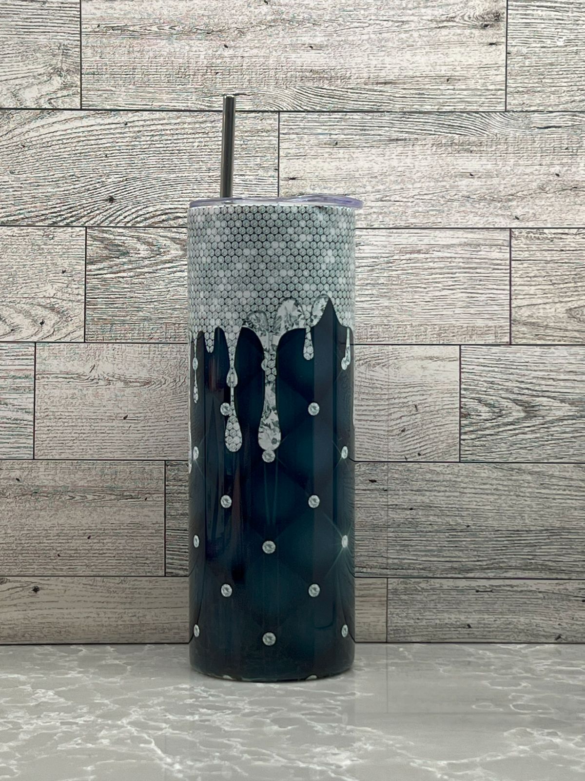 20oz Stainless Steel Tumbler "Black Diamond"