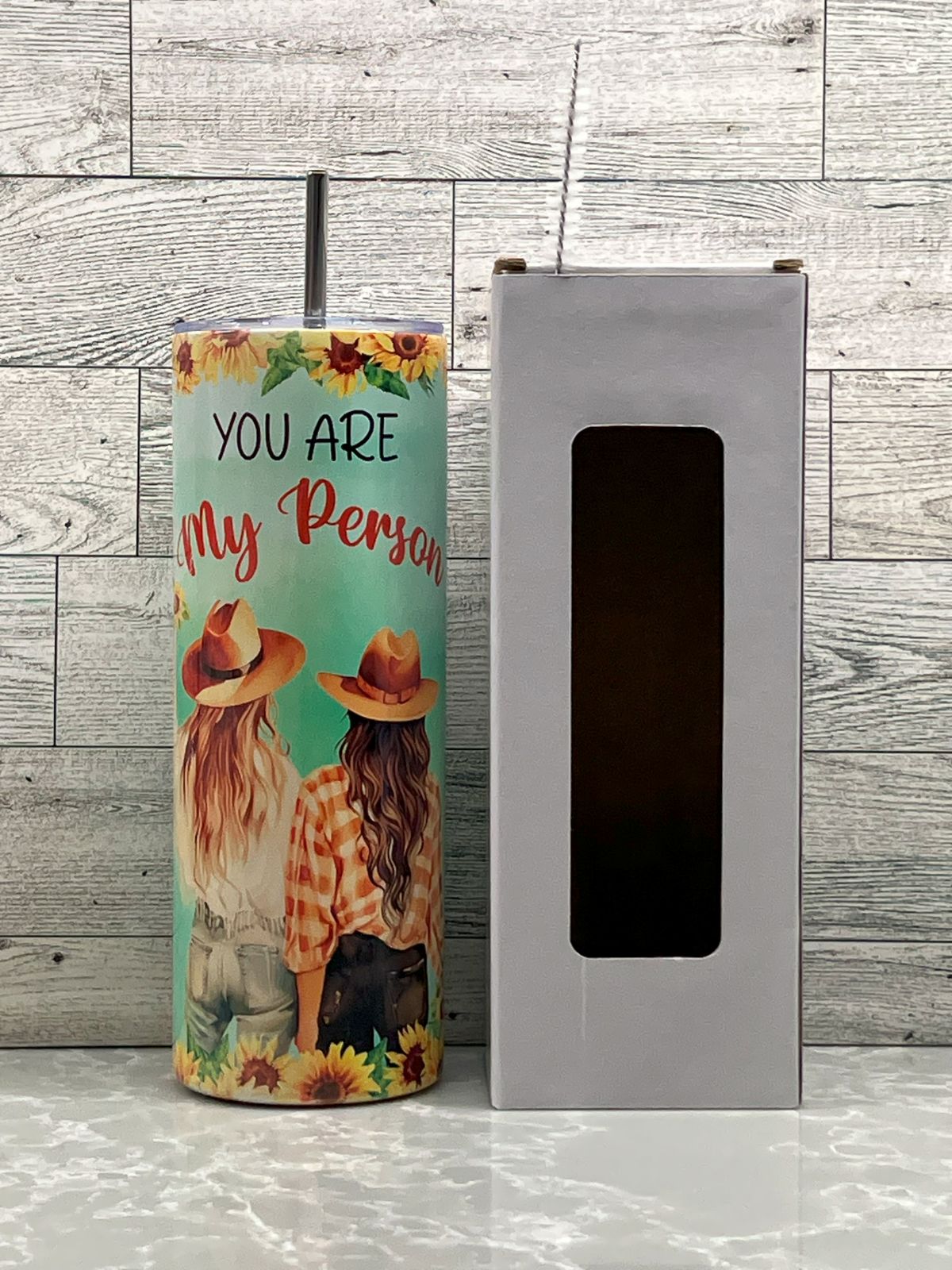 20oz Stainless Steel Tumbler "Bestie"