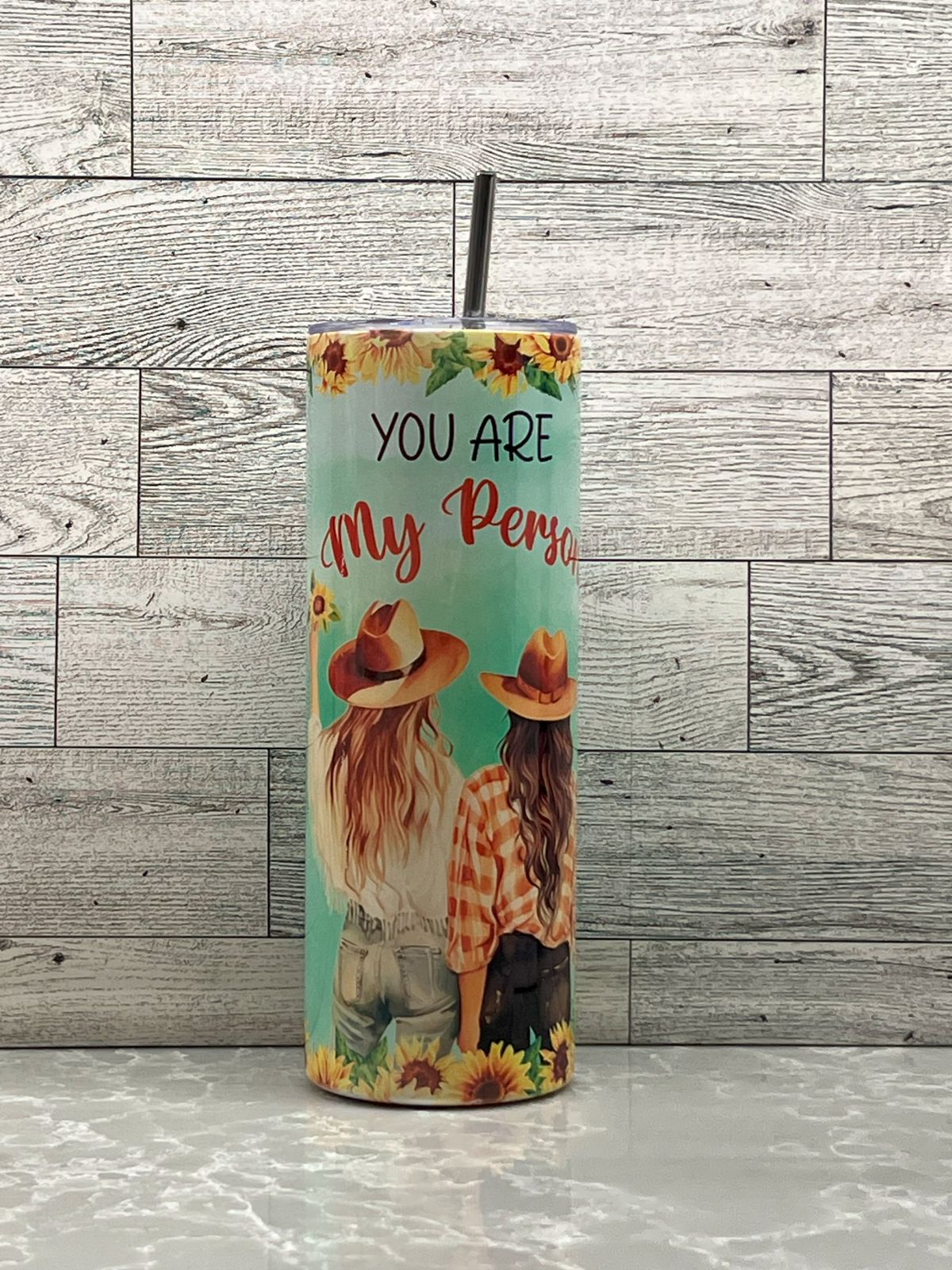 20oz Stainless Steel Tumbler "Bestie"