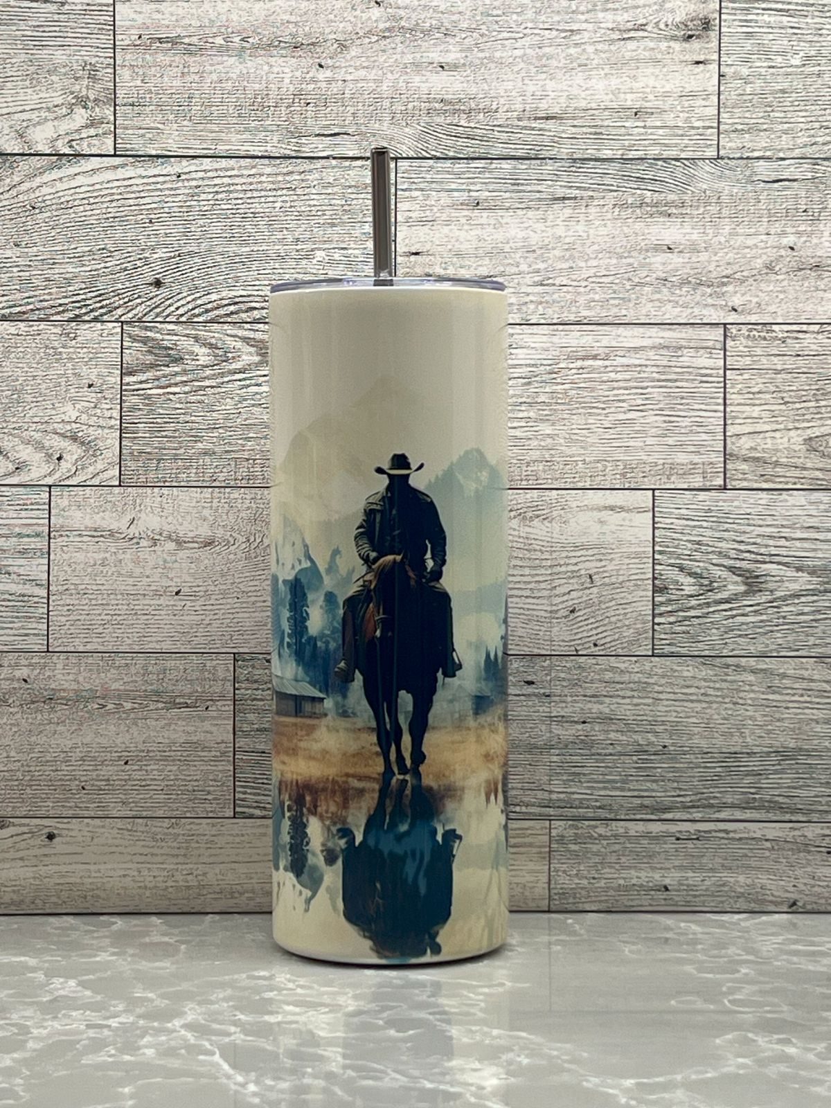 20oz Stainless Steel Tumbler "Cowboy"