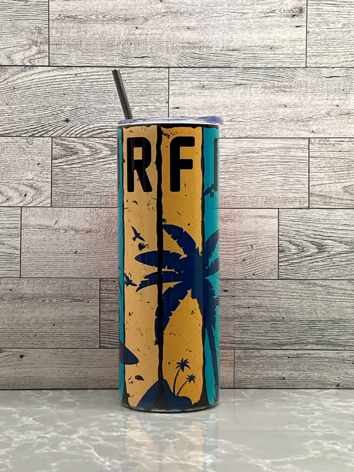 20oz Stainless Steel Tumbler "Surfing"