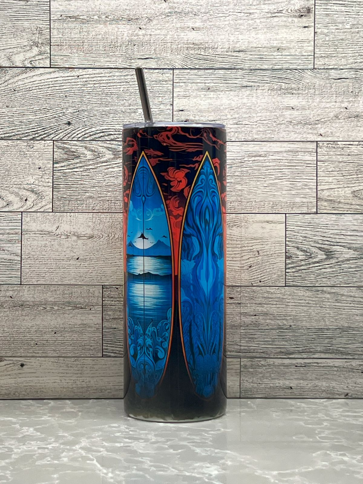 20oz Stainless Steel Tumbler "Surf Boards"