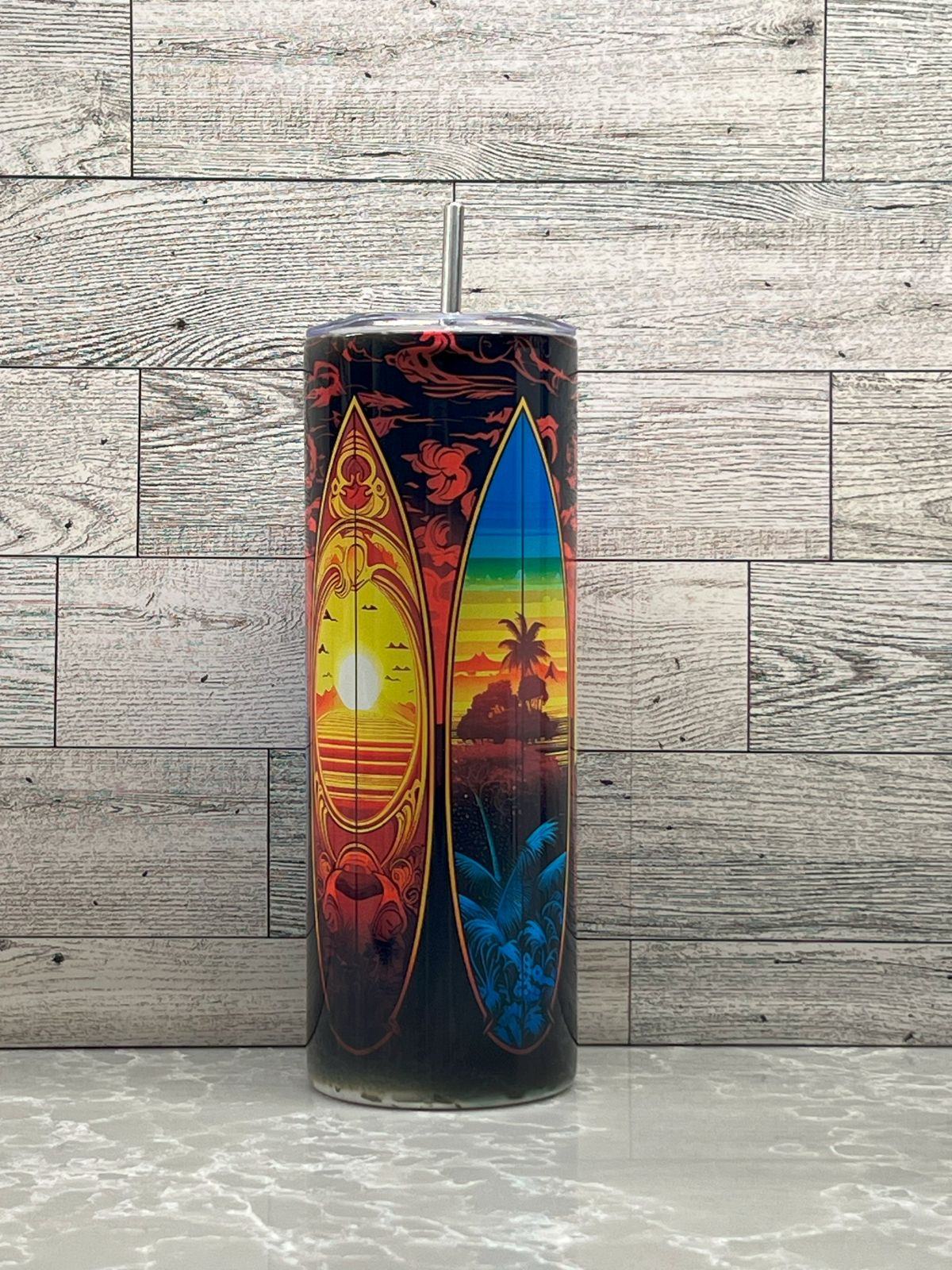 20oz Stainless Steel Tumbler "Surf Boards"
