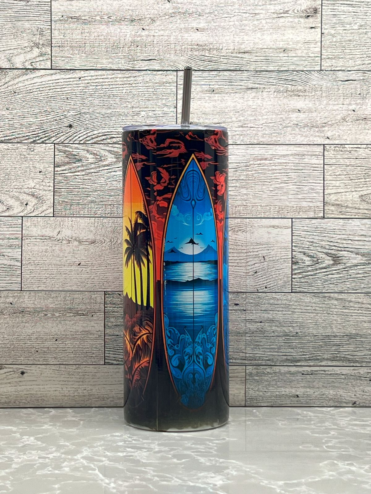 20oz Stainless Steel Tumbler "Surf Boards"