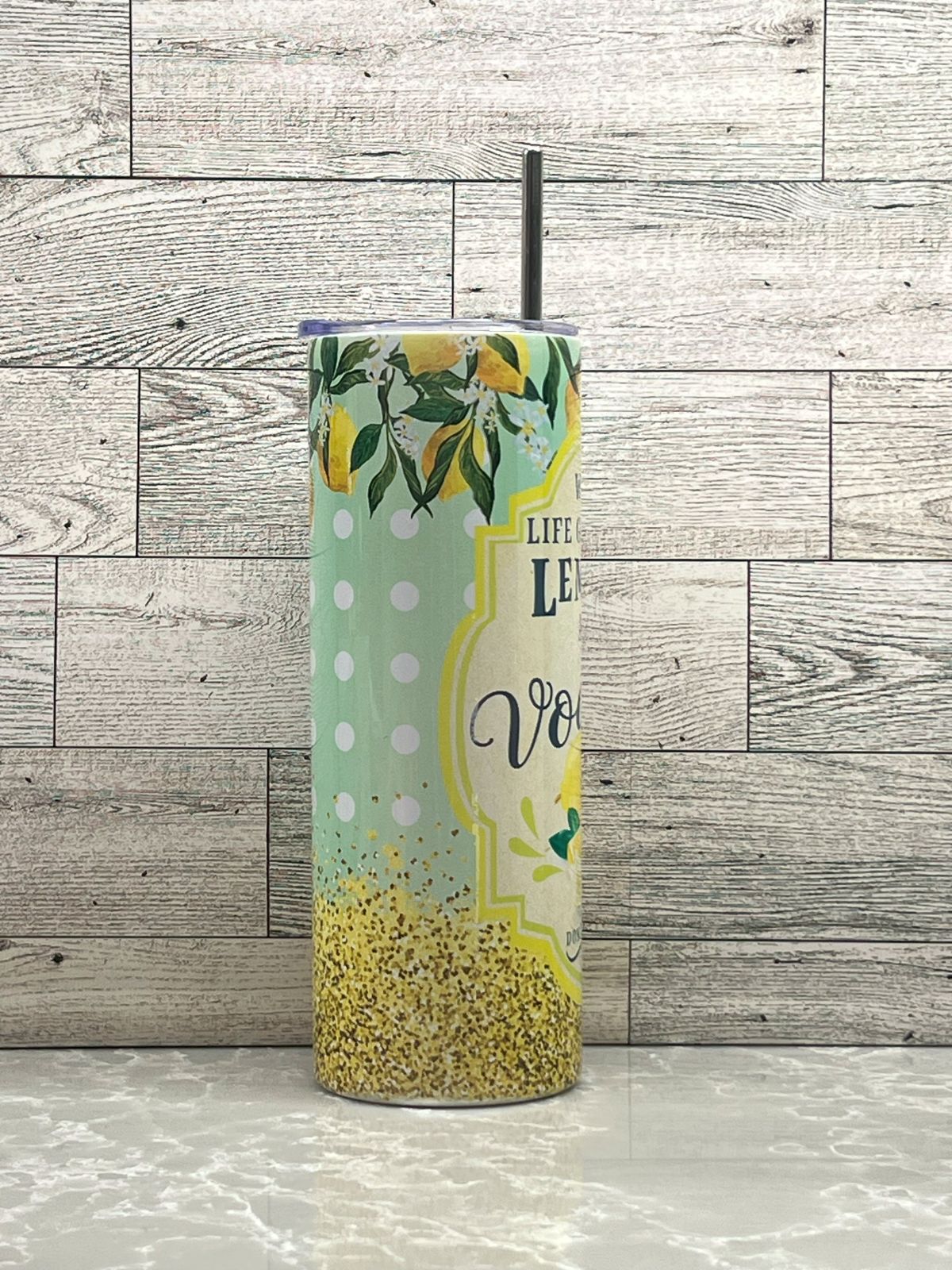 20oz Stainless Steel Tumbler "Lemons & Vodka"