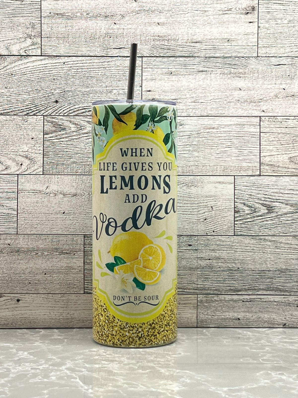 20oz Stainless Steel Tumbler "Lemons & Vodka"