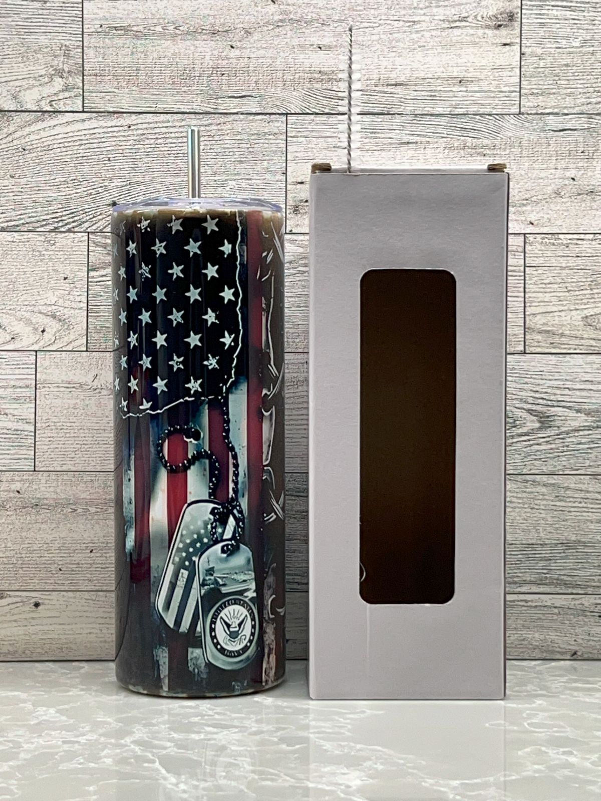 20oz Stainless Steel Tumbler "US Navy"