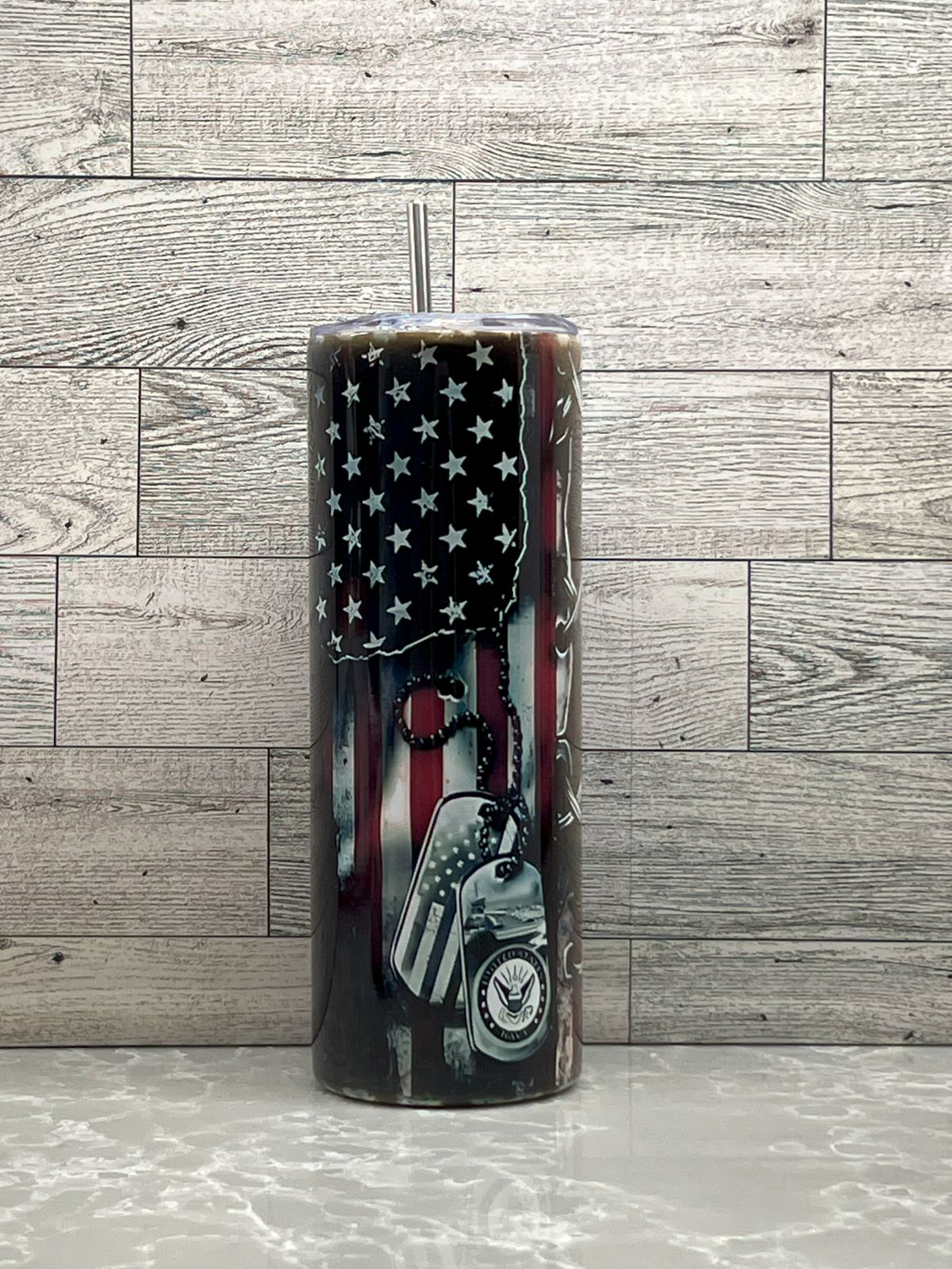 20oz Stainless Steel Tumbler "US Navy"