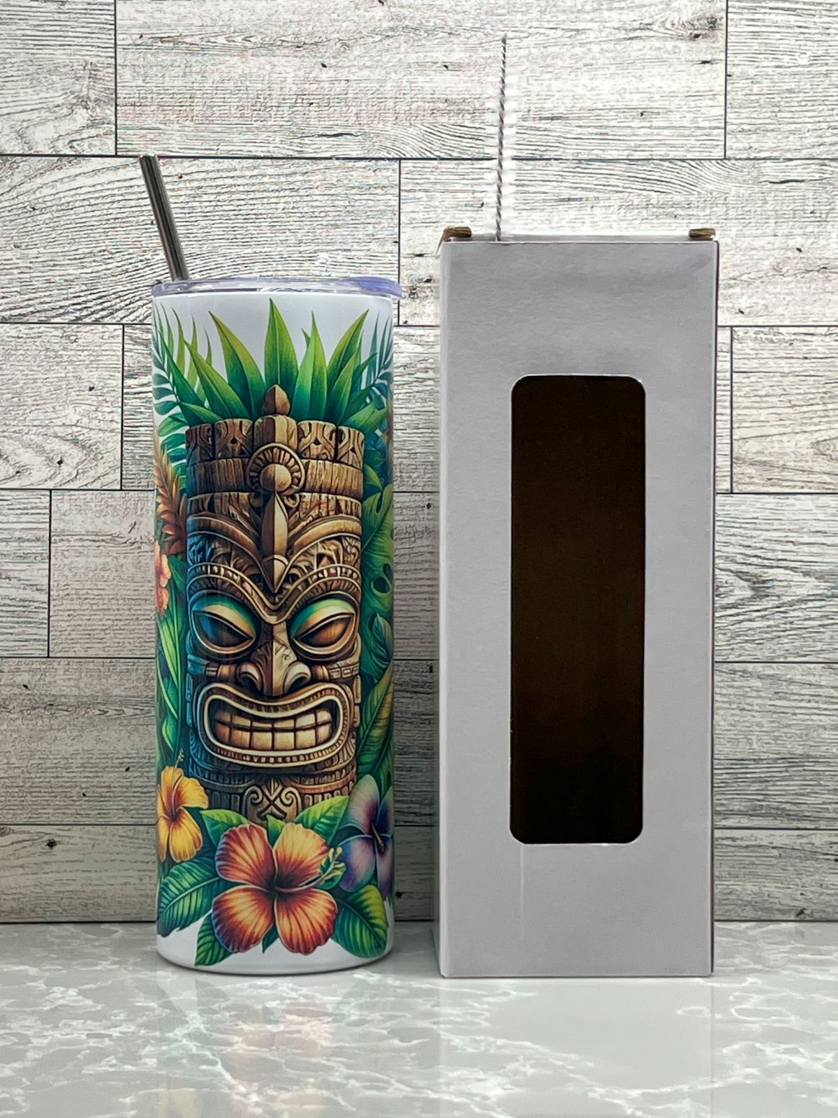 20oz Stainless Steel Tumbler "Tiki"