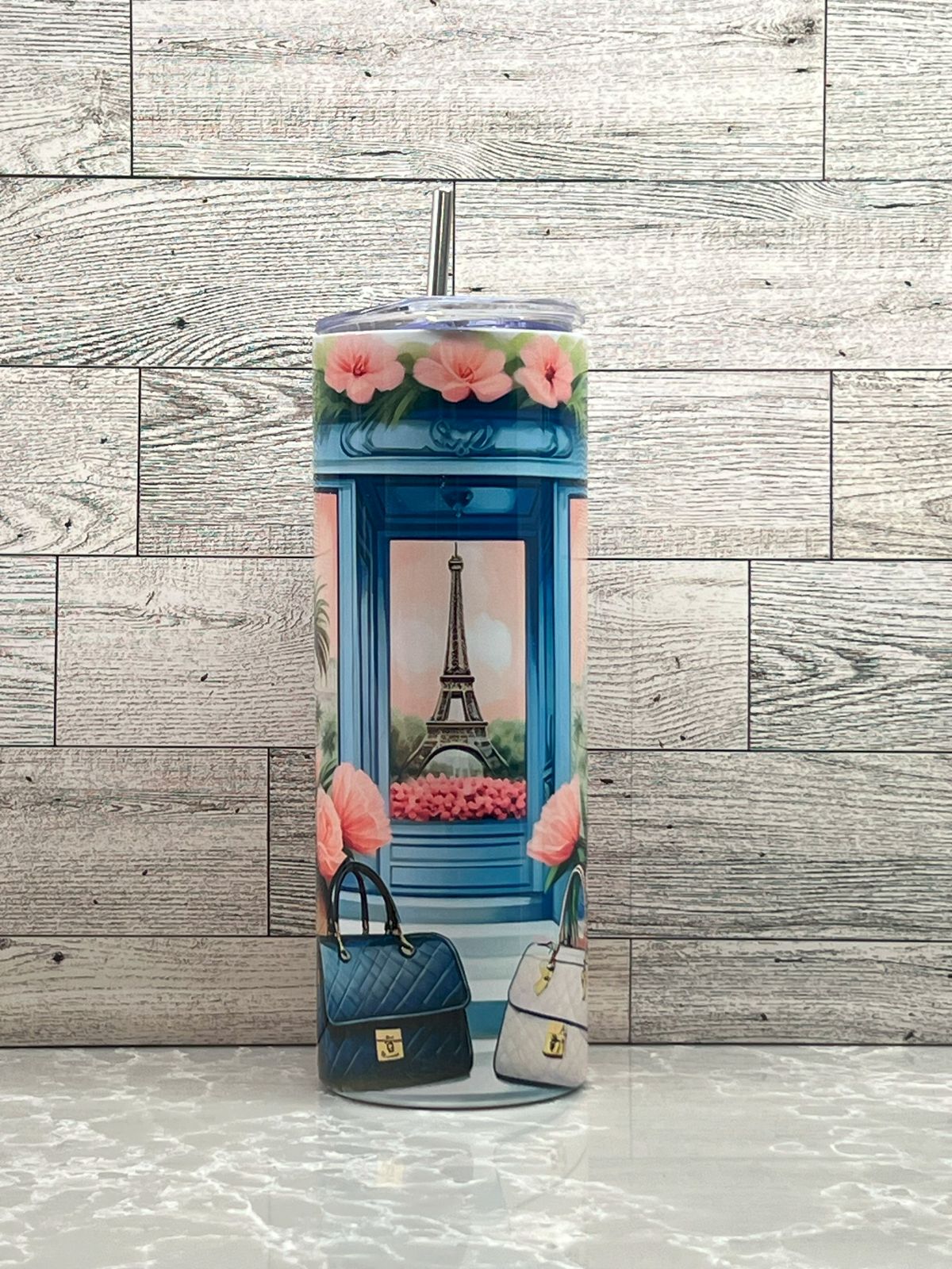 20oz Stainless Steel Tumbler "Paris Store"