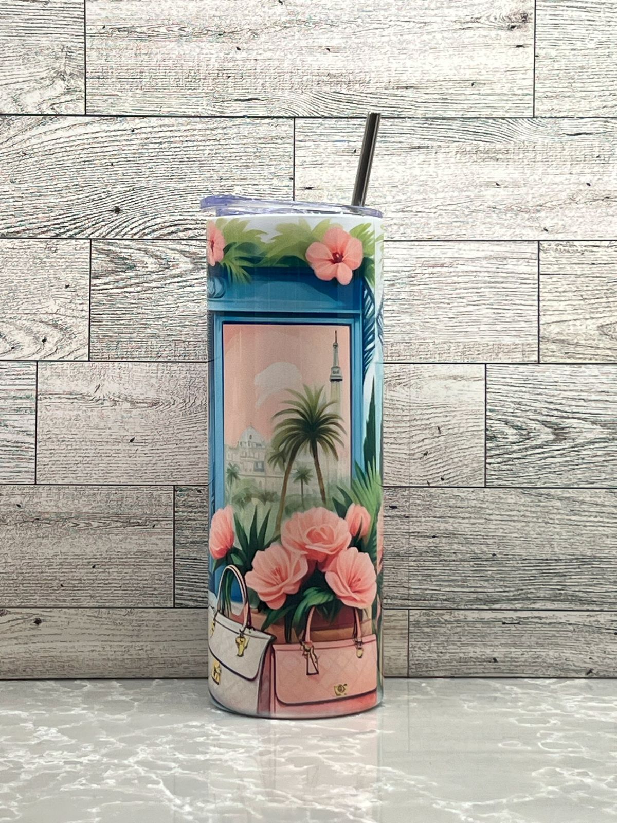 20oz Stainless Steel Tumbler "Paris Store"