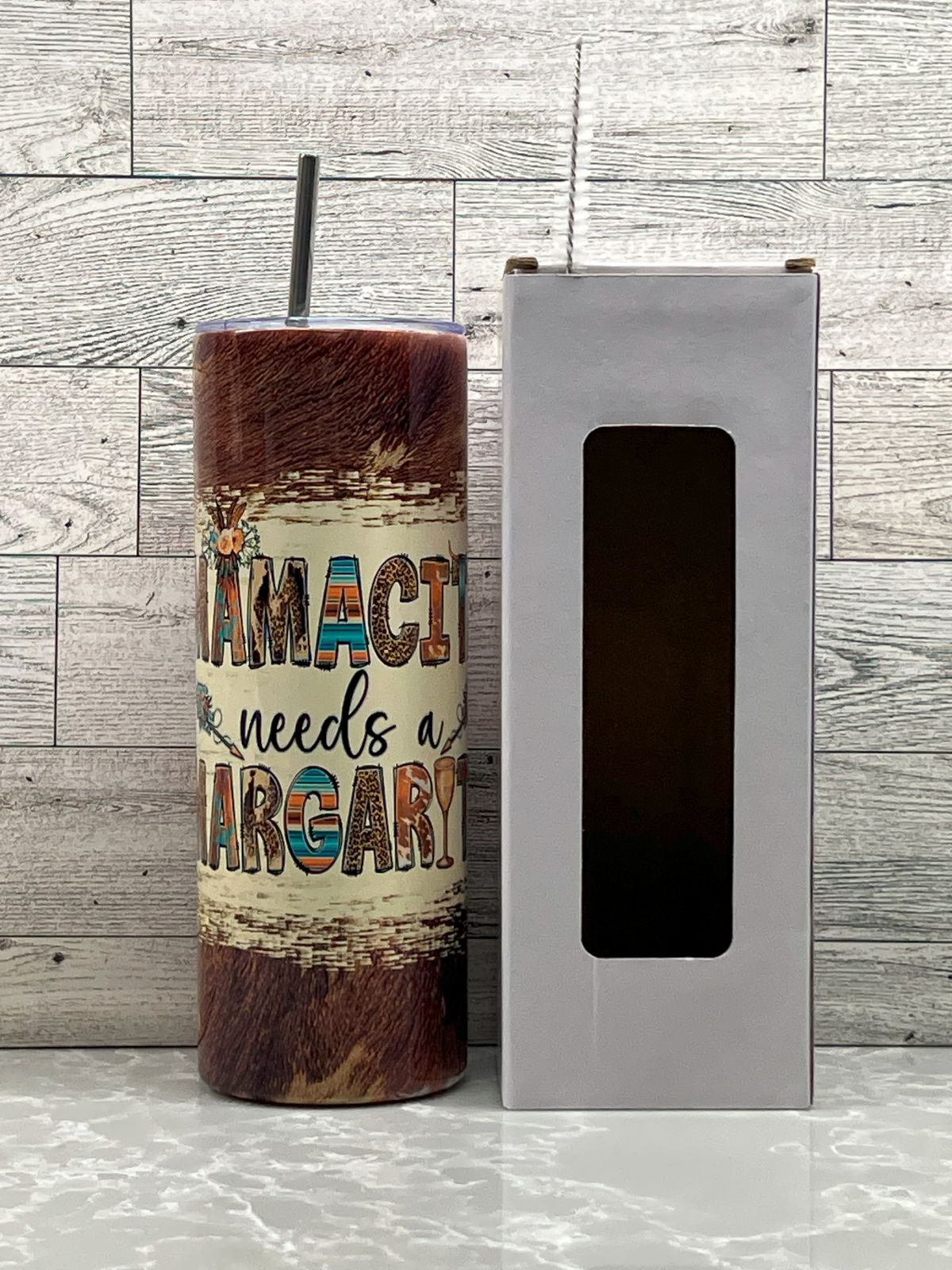 20oz Stainless Steel Tumbler "Mamacita"