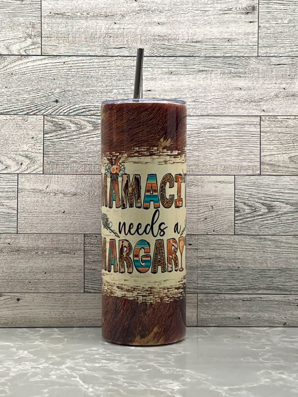 20oz Stainless Steel Tumbler "Mamacita"