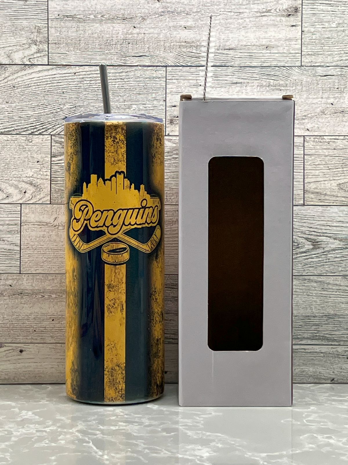 20oz Stainless Steel Tumbler "Penguins"