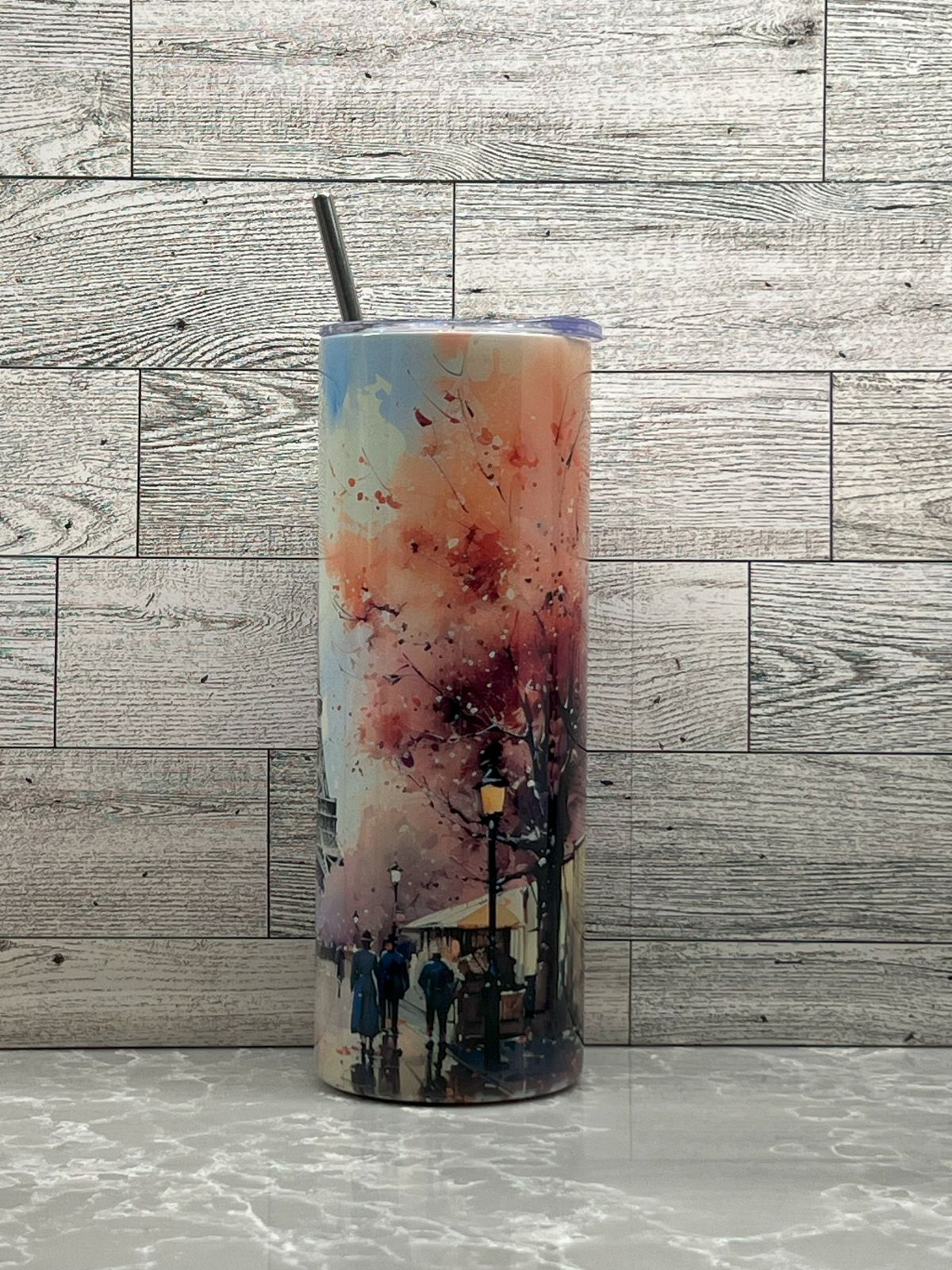 20oz Stainless Steel Tumbler "Paris Street"
