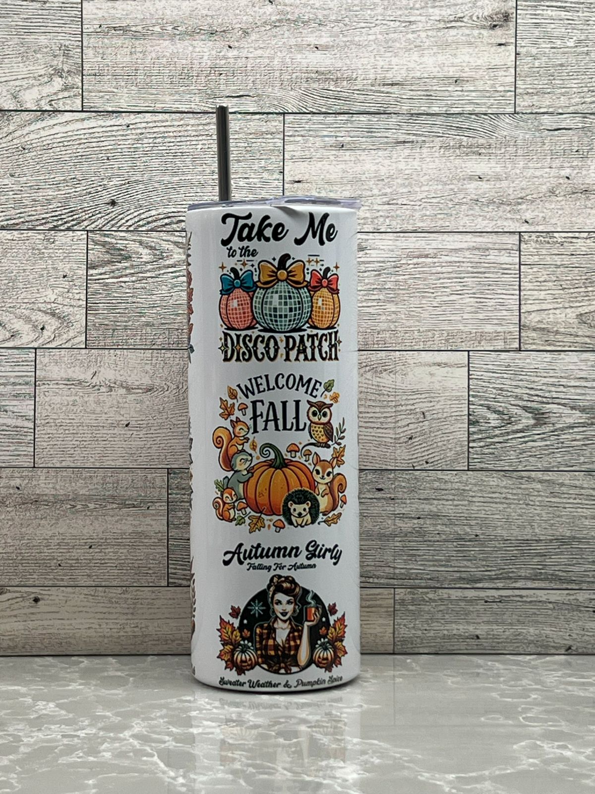 20oz Stainless Steel Tumbler "Hot Girl Fall"