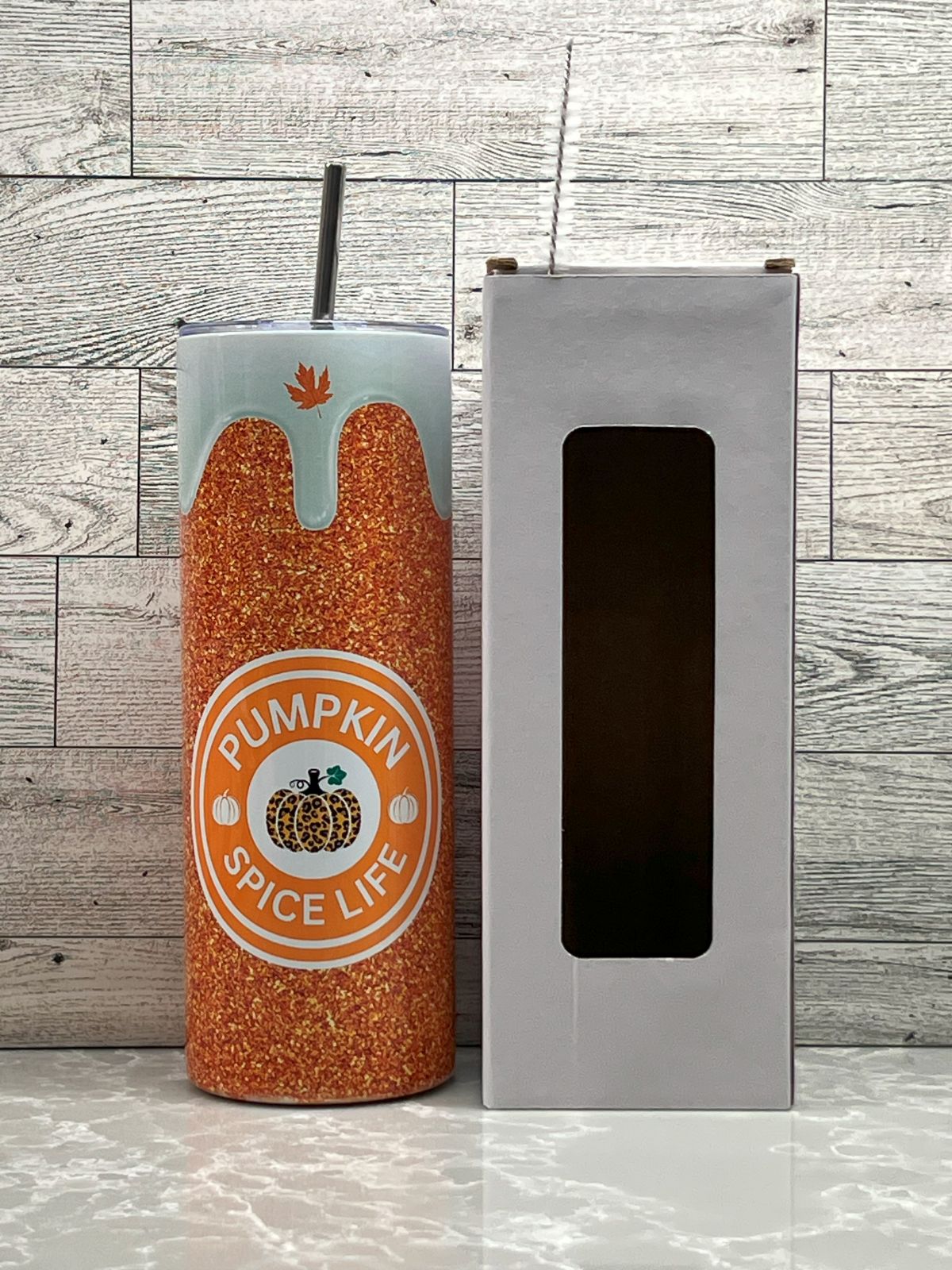 20oz Stainless Steel Tumbler "Pumpkin Spice Life"