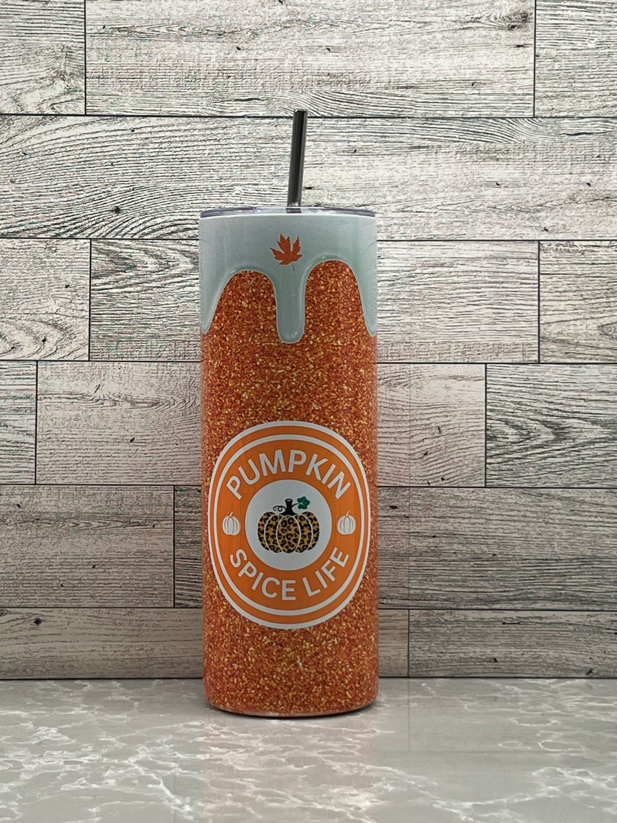 20oz Stainless Steel Tumbler "Pumpkin Spice Life"