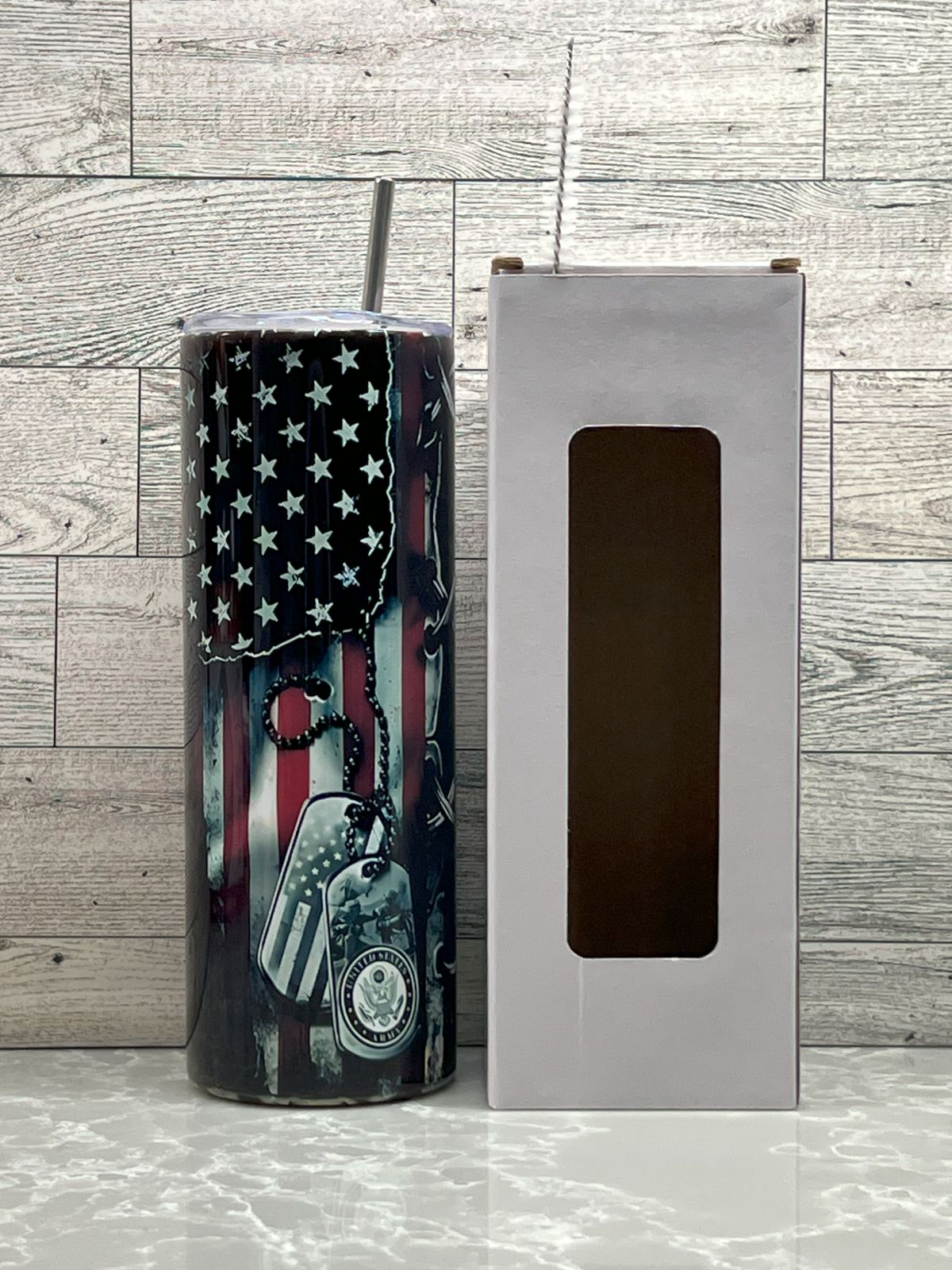 20oz Stainless Steel Tumbler "US Army"