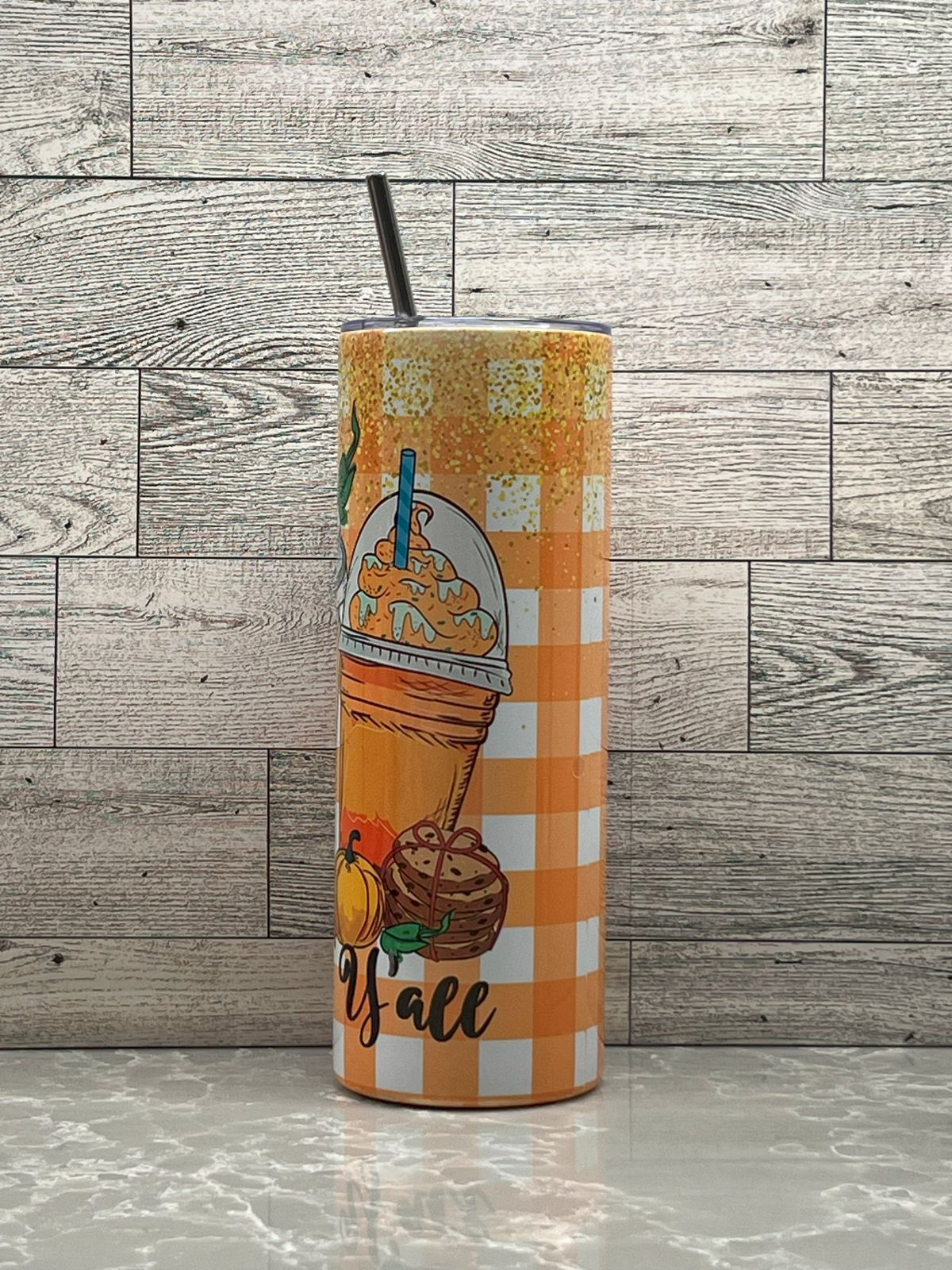 20oz Stainless Steel Tumbler "Happy Fall Ya'll"
