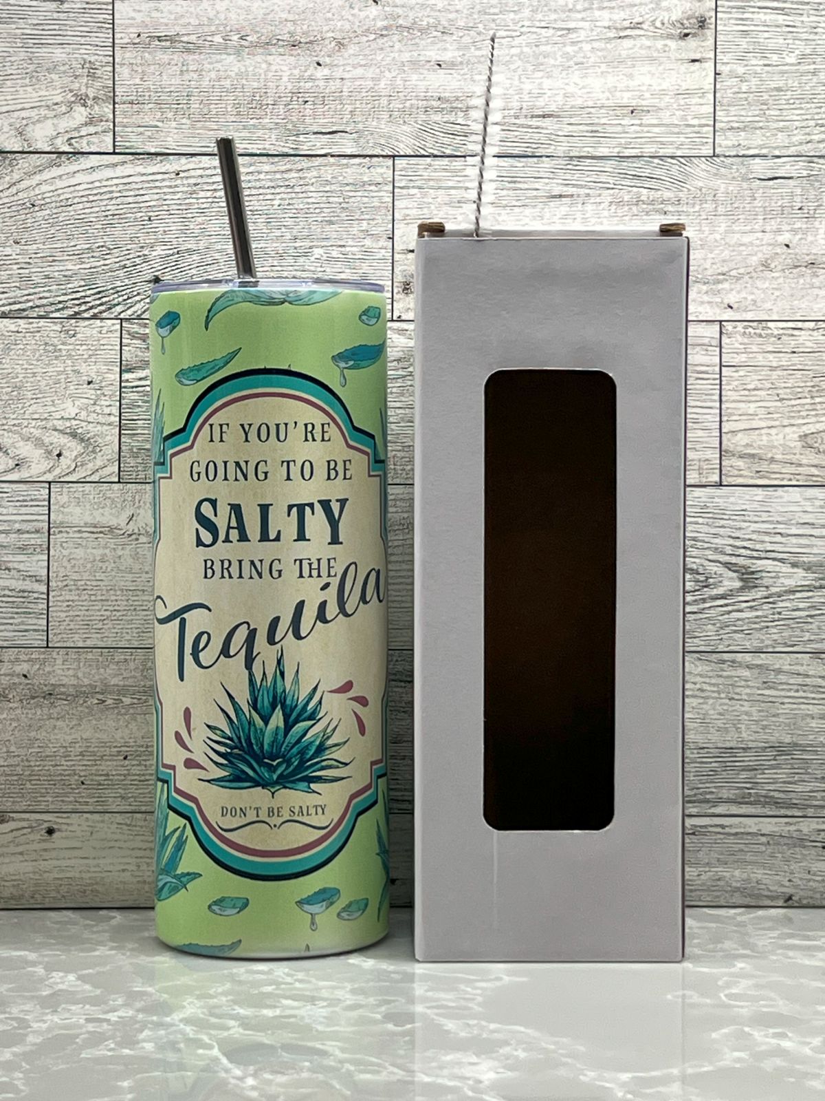 20oz Stainless Steel Tumbler "Salty Tequila"