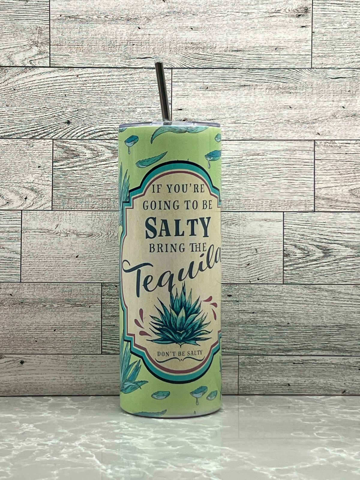 20oz Stainless Steel Tumbler "Salty Tequila"