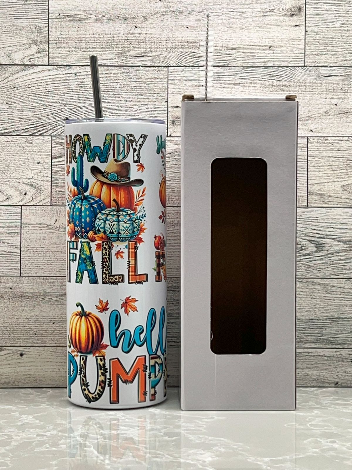 20oz Stainless Steel Tumbler "Howdy Fall"