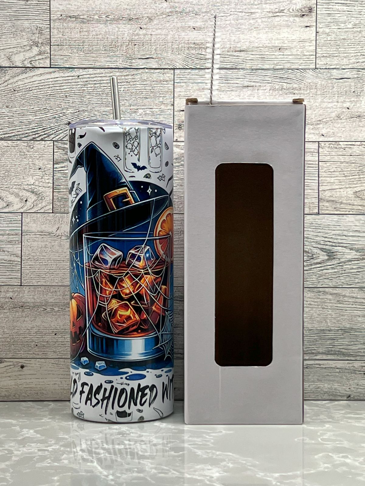 20oz Stainless Steel Tumbler "Old Fashioned"