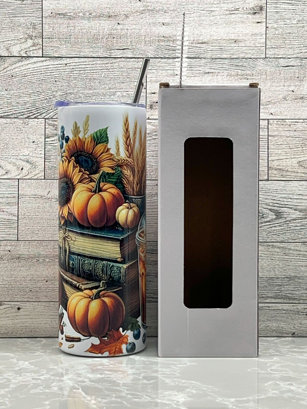 20oz Stainless Steel Tumbler "Happy Fall_02"