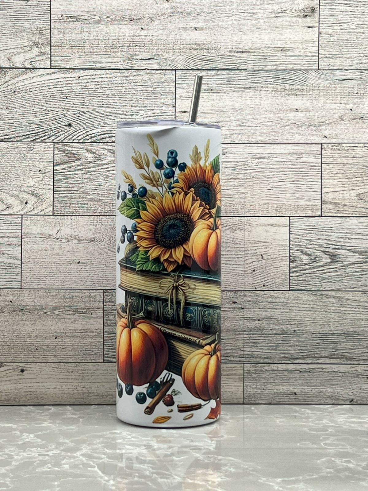 20oz Stainless Steel Tumbler "Happy Fall_02"