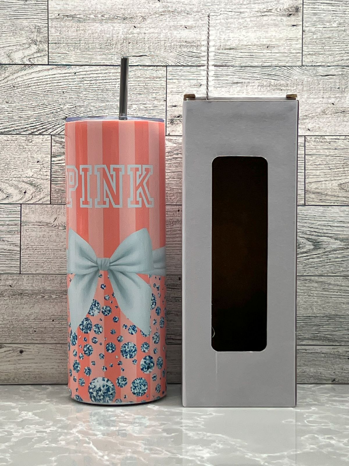 20oz Stainless Steel Tumbler "Pink"