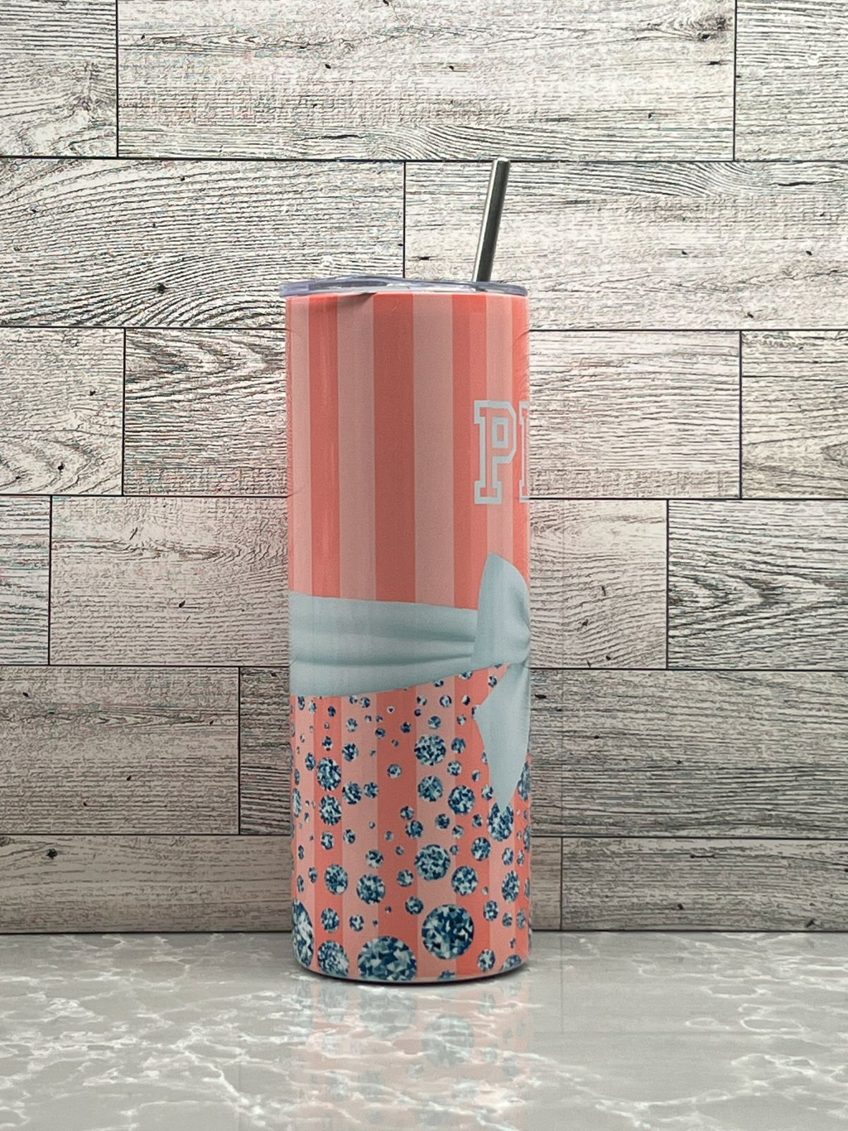 20oz Stainless Steel Tumbler "Pink"