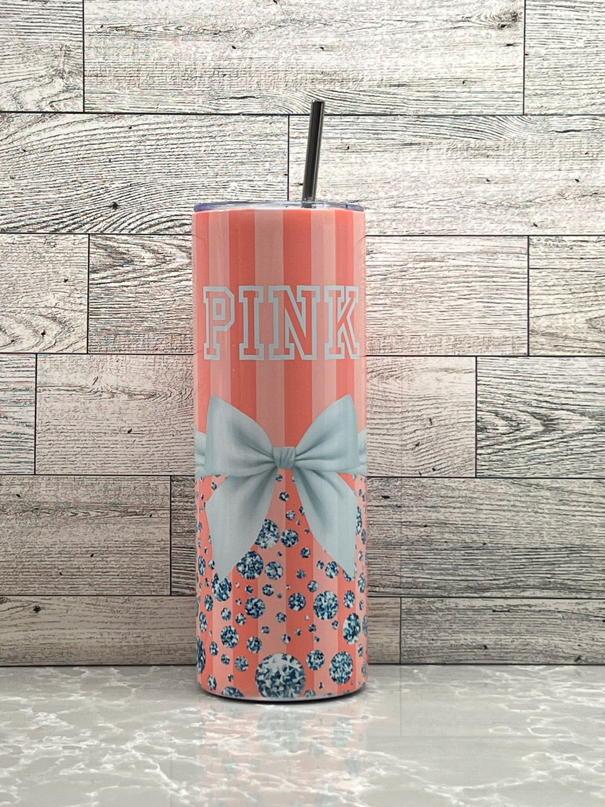 20oz Stainless Steel Tumbler "Pink"