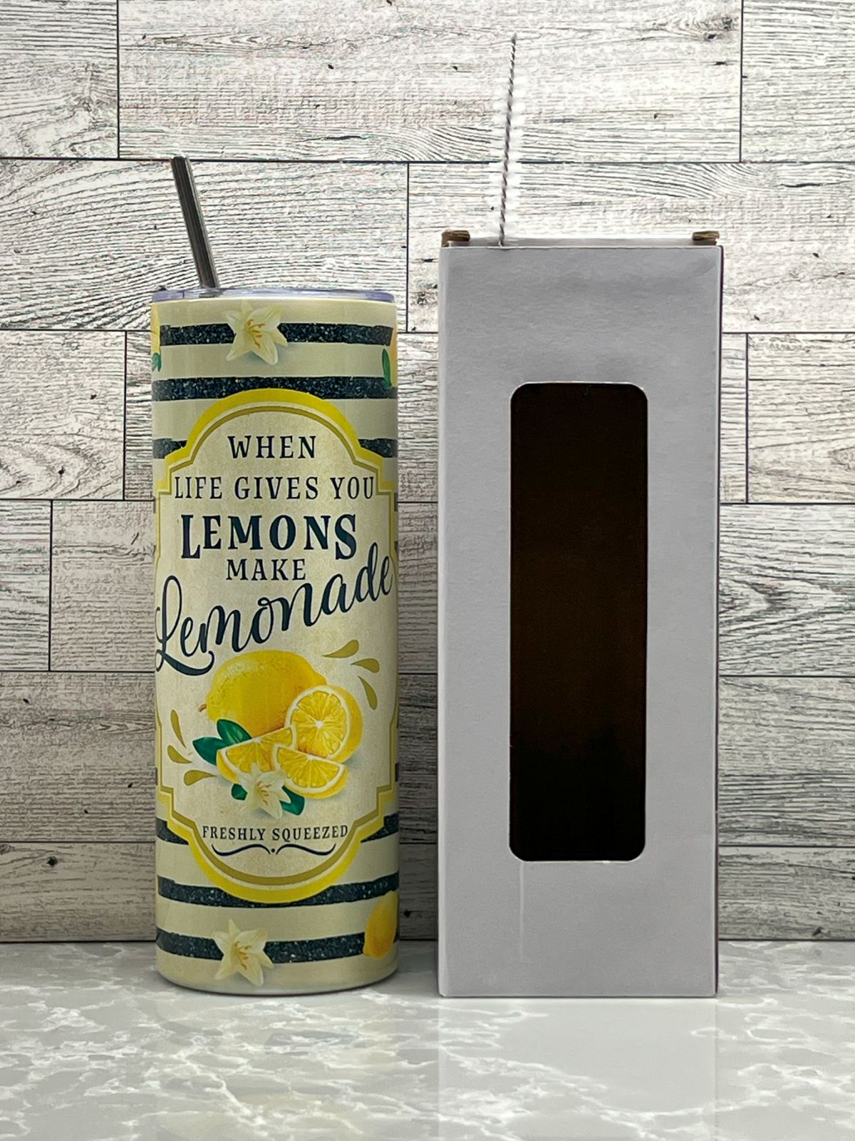 20oz Stainless Steel Tumbler "Lemonade"