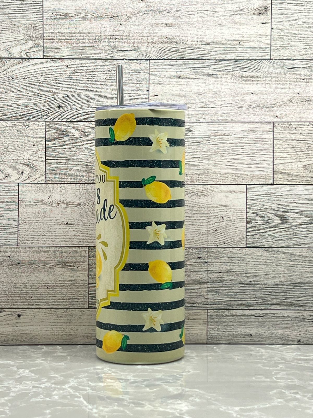 20oz Stainless Steel Tumbler "Lemonade"
