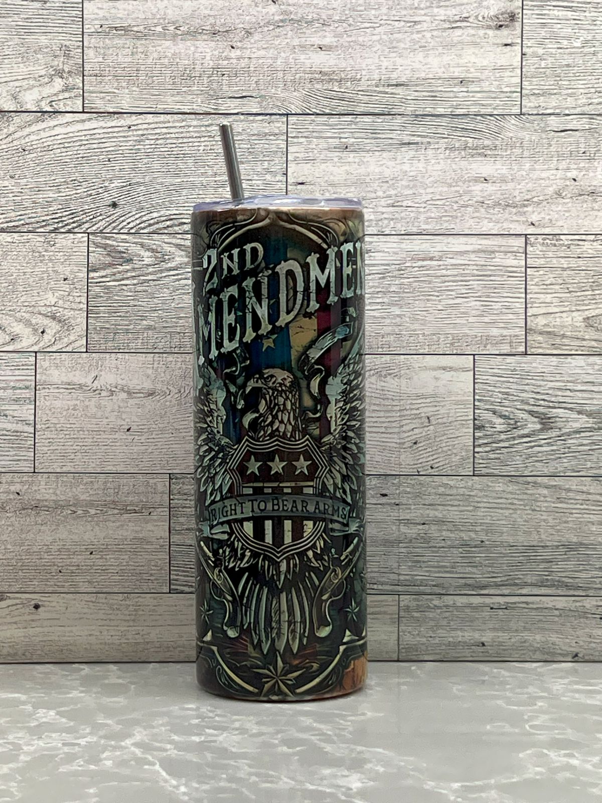 20oz Stainless Steel Tumbler "2nd Amendment"