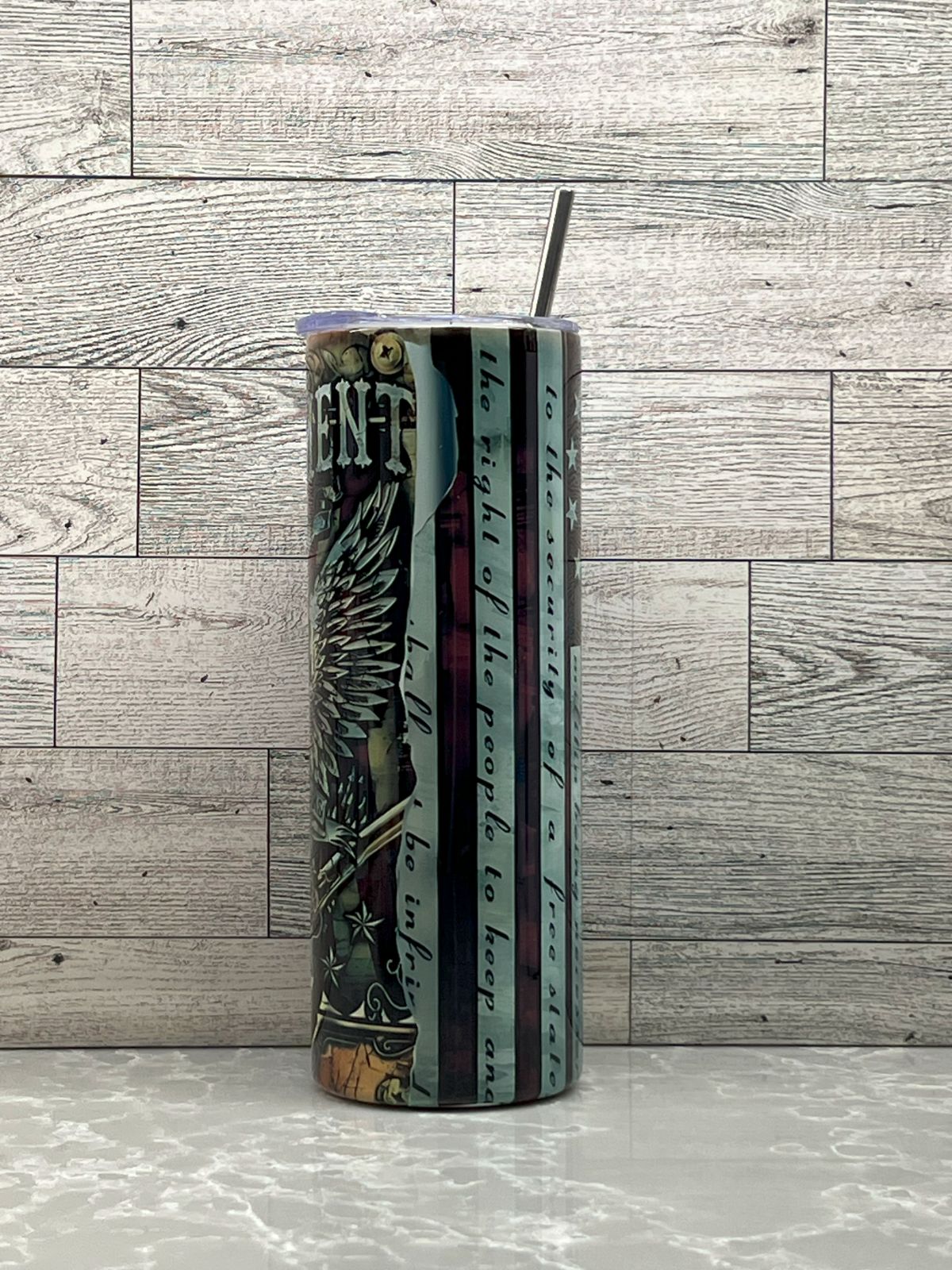 20oz Stainless Steel Tumbler "2nd Amendment"