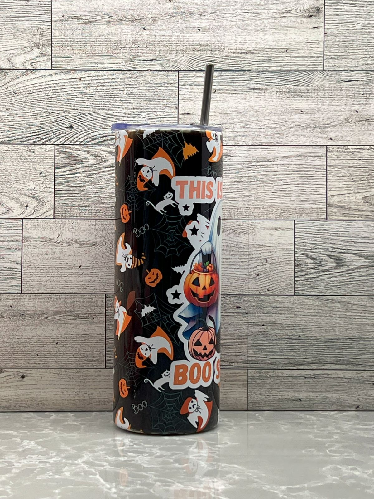 20oz Stainless Steel Tumbler "Boo Sheet"