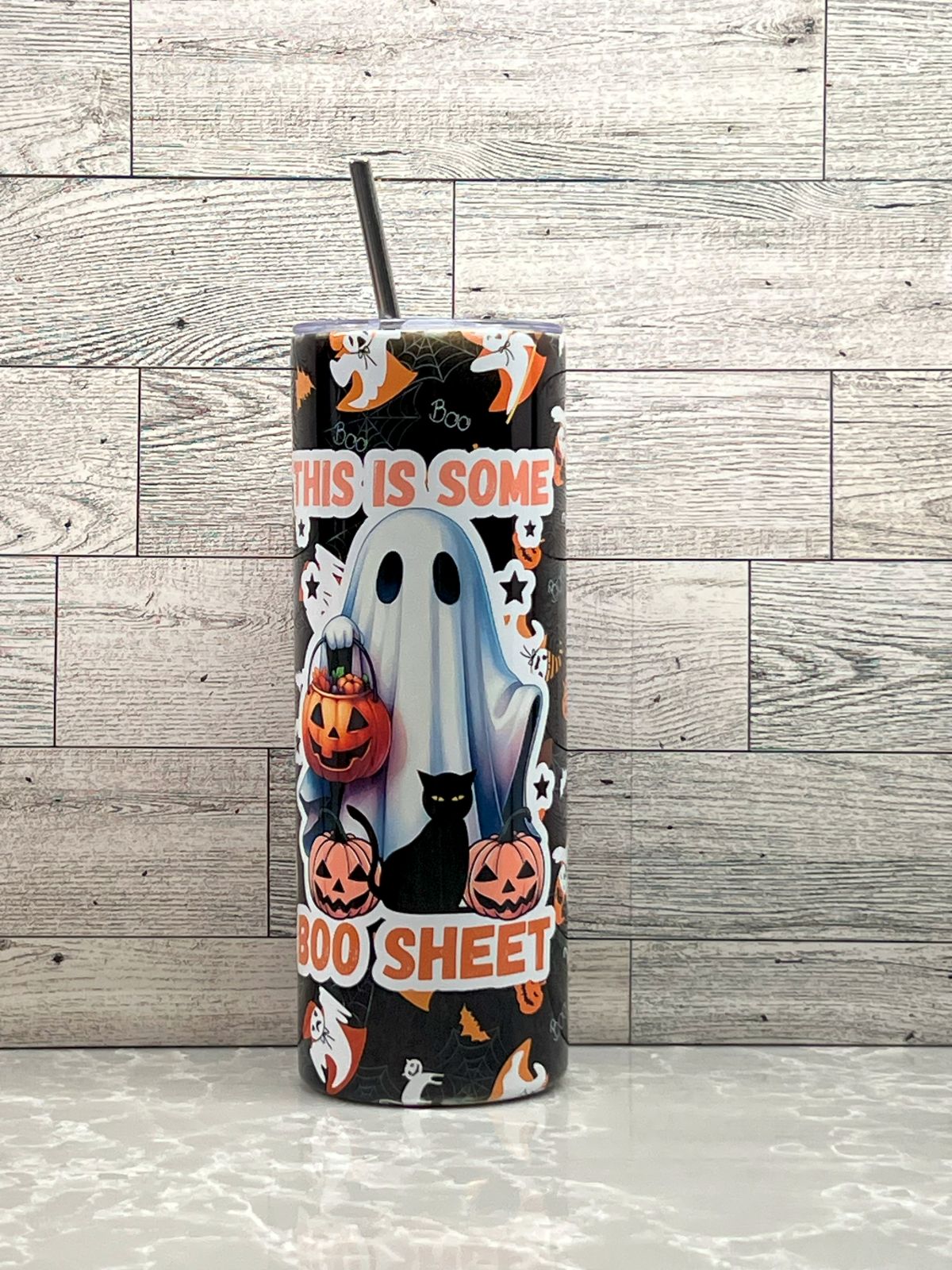 20oz Stainless Steel Tumbler "Boo Sheet"